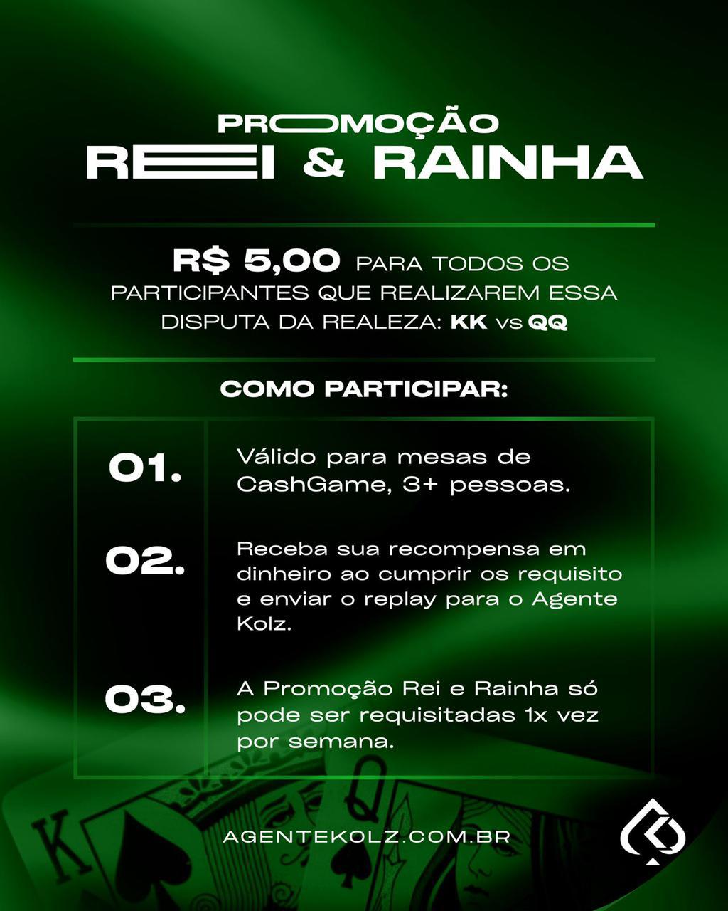 Promoção Rei e Rainha - CASHGAME